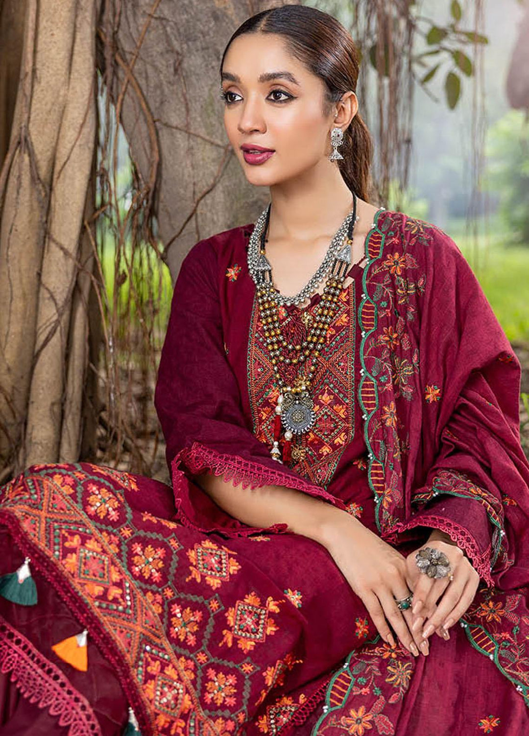 Sunshine Bloom By AL Zohaib Embroidered Jacquard Suits Unstitched 3 Piece AZ23SB D-5 - Winter Collection