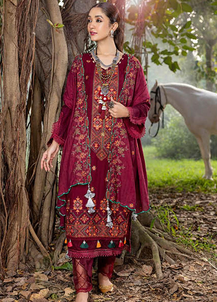 Sunshine Bloom By AL Zohaib Embroidered Jacquard Suits Unstitched 3 Piece AZ23SB D-5 - Winter Collection