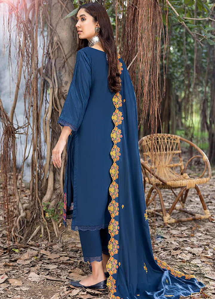 Sunshine Bloom By AL Zohaib Embroidered Jacquard Suits Unstitched 3 Piece AZ23SB D-6 - Winter Collection