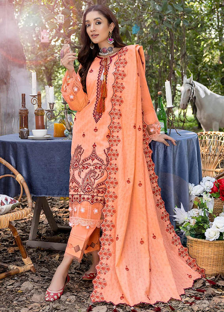 Sunshine Bloom By AL Zohaib Embroidered Jacquard Suits Unstitched 3 Piece AZ23SB D-7 - Winter Collection