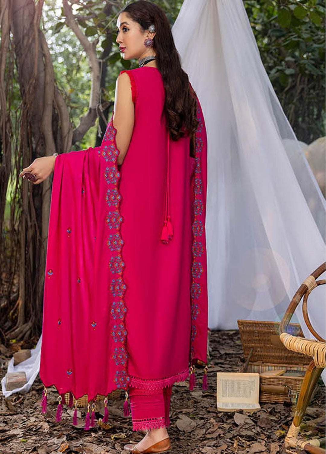 Sunshine Bloom By AL Zohaib Embroidered Jacquard Suits Unstitched 3 Piece AZ23SB D-8 - Winter Collection