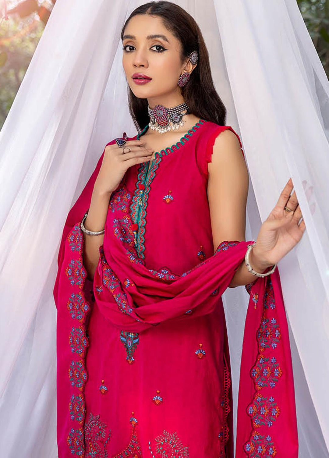 Sunshine Bloom By AL Zohaib Embroidered Jacquard Suits Unstitched 3 Piece AZ23SB D-8 - Winter Collection