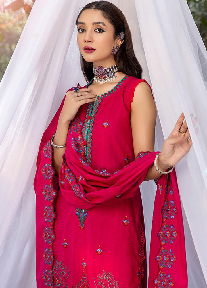 Sunshine Bloom By AL Zohaib Embroidered Jacquard Suits Unstitched 3 Piece AZ23SB D-8 - Winter Collection