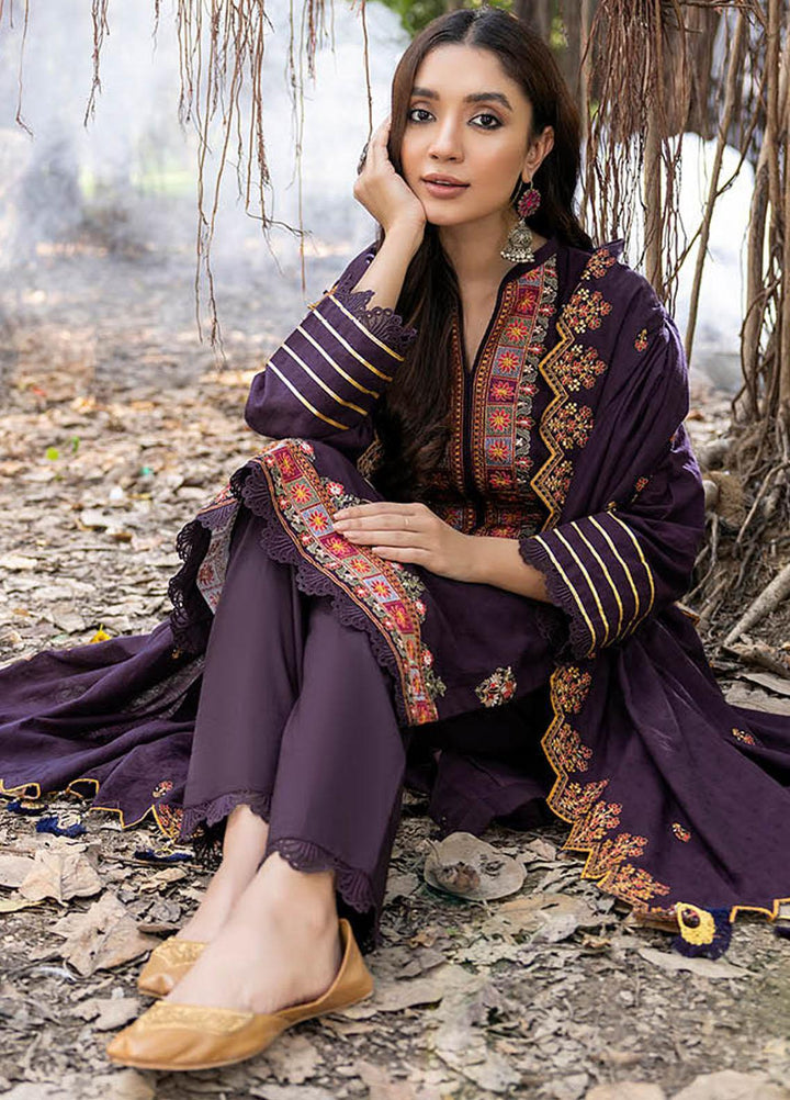 Sunshine Bloom By AL Zohaib Embroidered Jacquard Suits Unstitched 3 Piece AZ23SB D-9 - Winter Collection