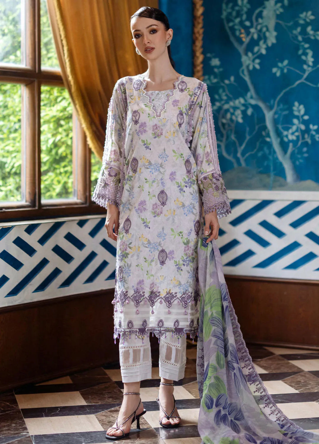Sunshine Bloom by Al Zohaib Printed Lawn Suits Unstitched 3 Piece AZ25SB S-01 - Summer Collection