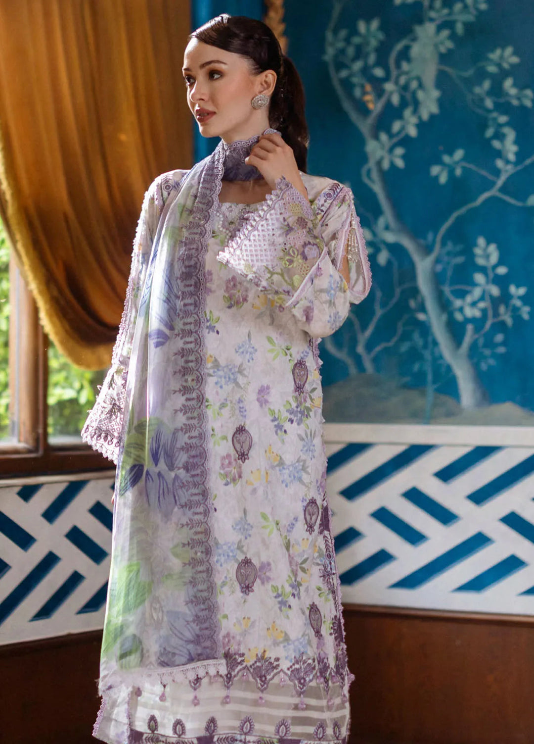 Sunshine Bloom by Al Zohaib Printed Lawn Suits Unstitched 3 Piece AZ25SB S-01 - Summer Collection