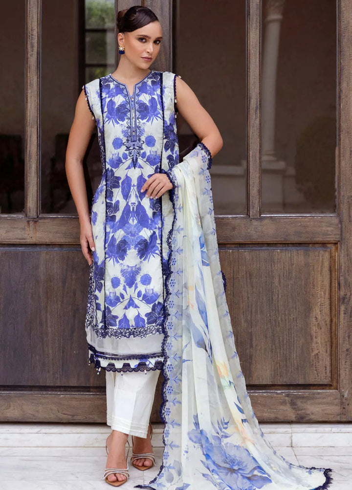 Sunshine Bloom by Al Zohaib Printed Lawn Suits Unstitched 3 Piece AZ25SB S-07 - Summer Collection