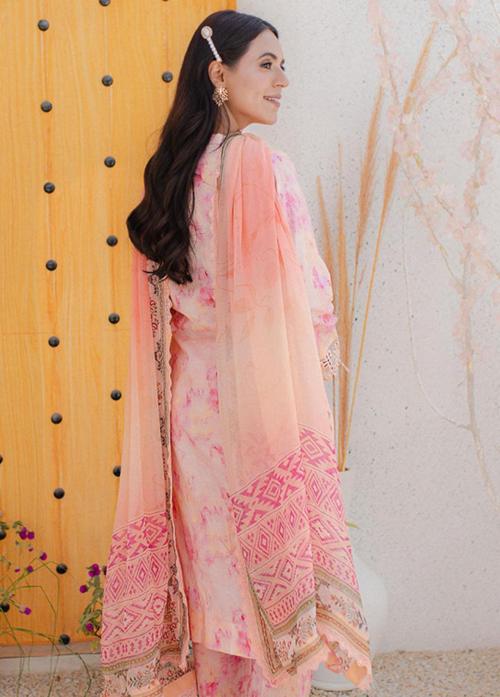 Sunshine Bloom By Al Zohaib Embroidered Cambric Suits Unstitched 3 Piece AZ23PK 01 - Winter Collection