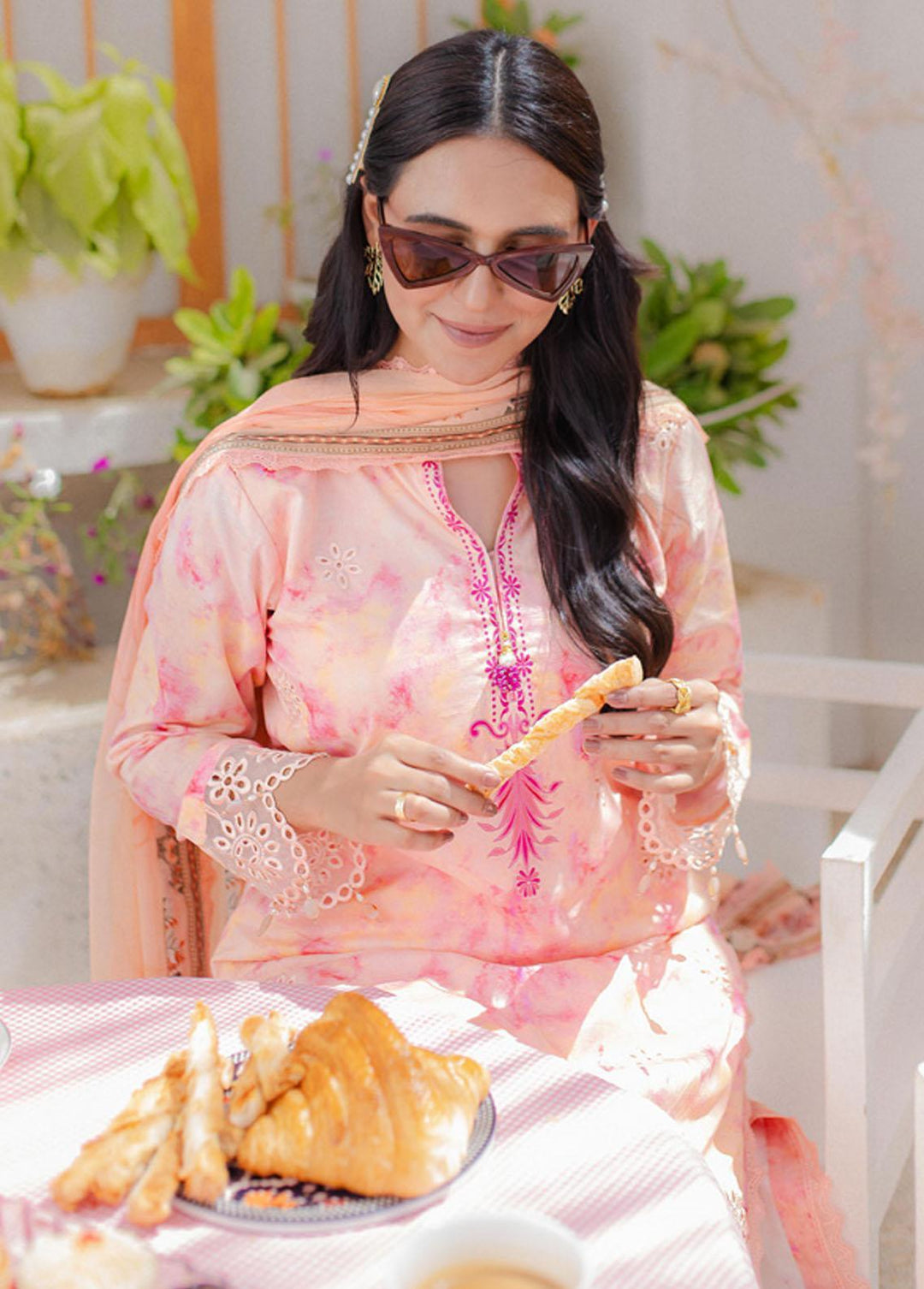 Sunshine Bloom By Al Zohaib Embroidered Cambric Suits Unstitched 3 Piece AZ23PK 01 - Winter Collection