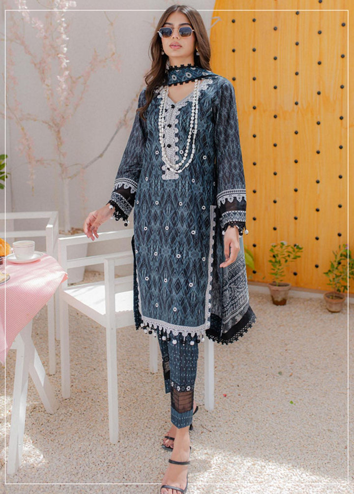 Sunshine Bloom By Al Zohaib Embroidered Cambric Suits Unstitched 3 Piece AZ23PK 02 - Winter Collection