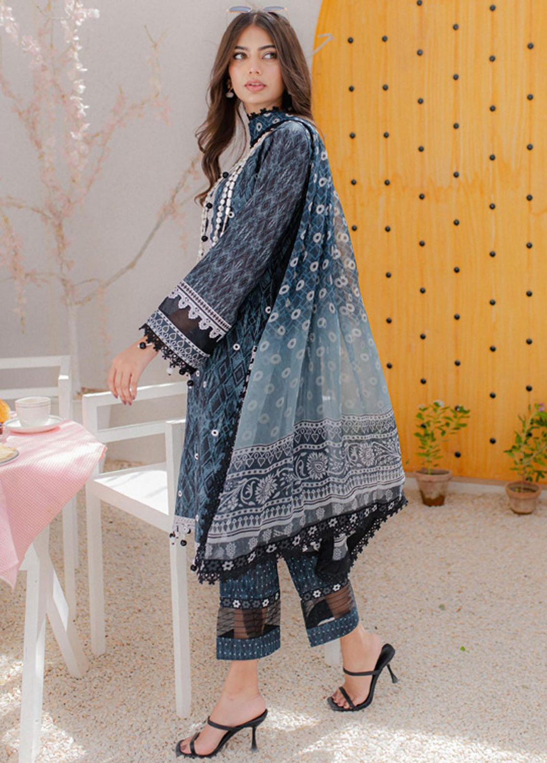 Sunshine Bloom By Al Zohaib Embroidered Cambric Suits Unstitched 3 Piece AZ23PK 02 - Winter Collection