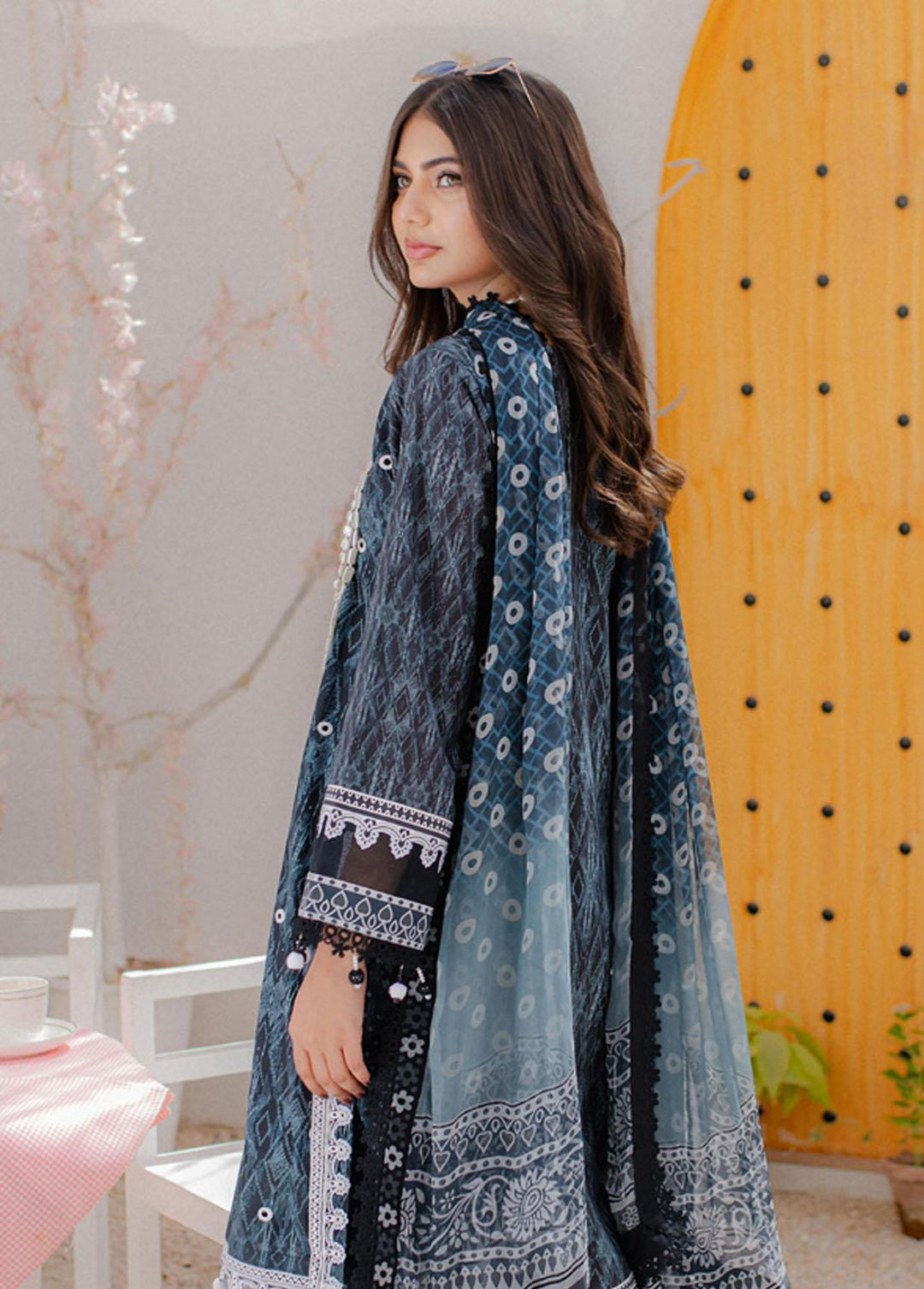 Sunshine Bloom By Al Zohaib Embroidered Cambric Suits Unstitched 3 Piece AZ23PK 02 - Winter Collection