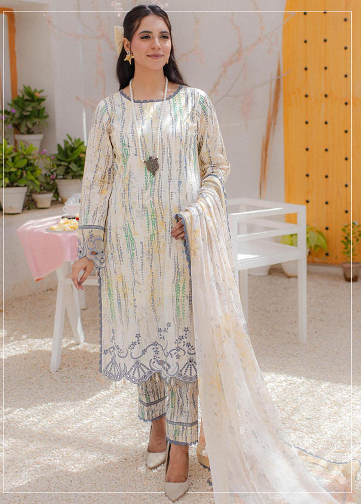 Sunshine Bloom By Al Zohaib Embroidered Cambric Suits Unstitched 3 Piece AZ23PK 04 - Winter Collection