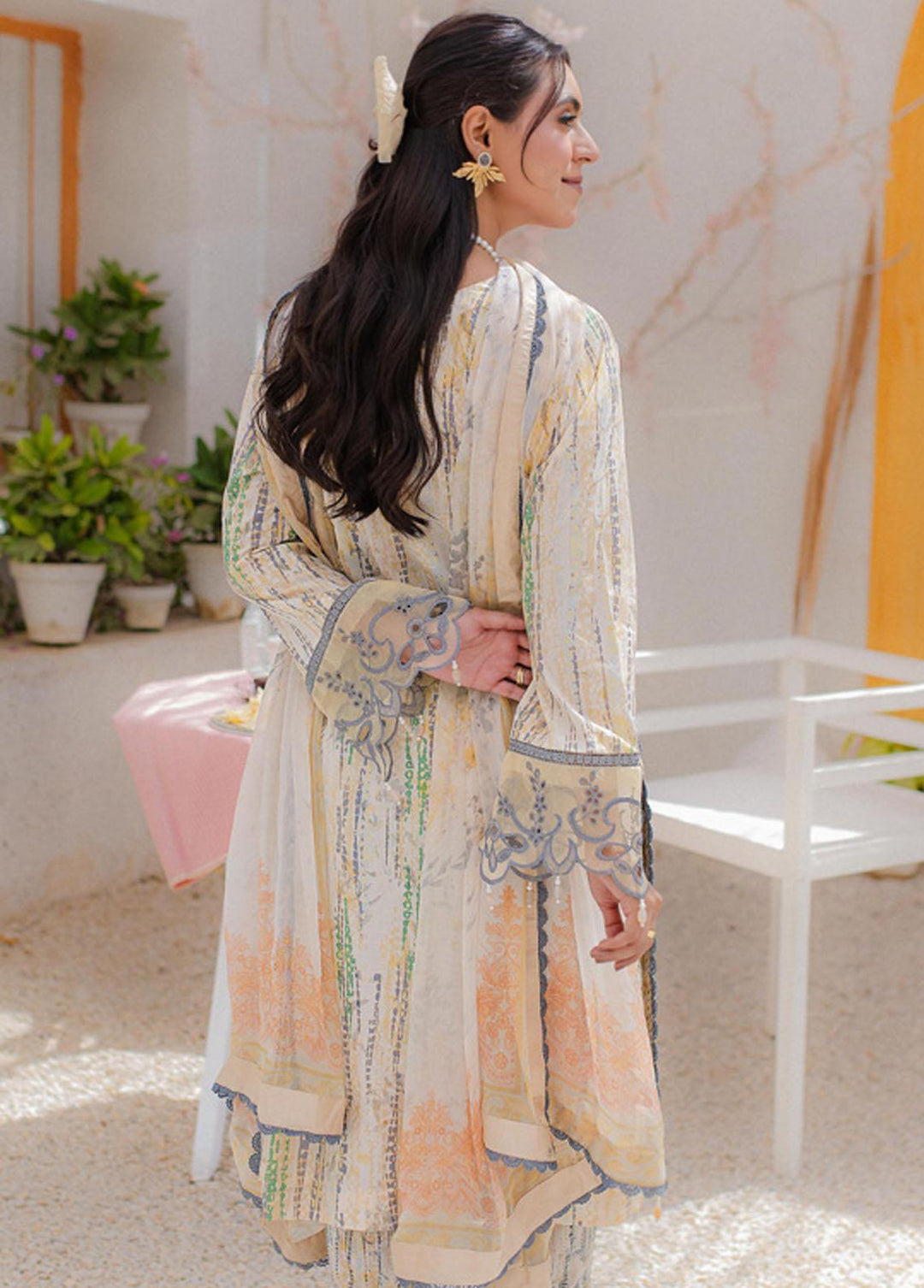 Sunshine Bloom By Al Zohaib Embroidered Cambric Suits Unstitched 3 Piece AZ23PK 04 - Winter Collection