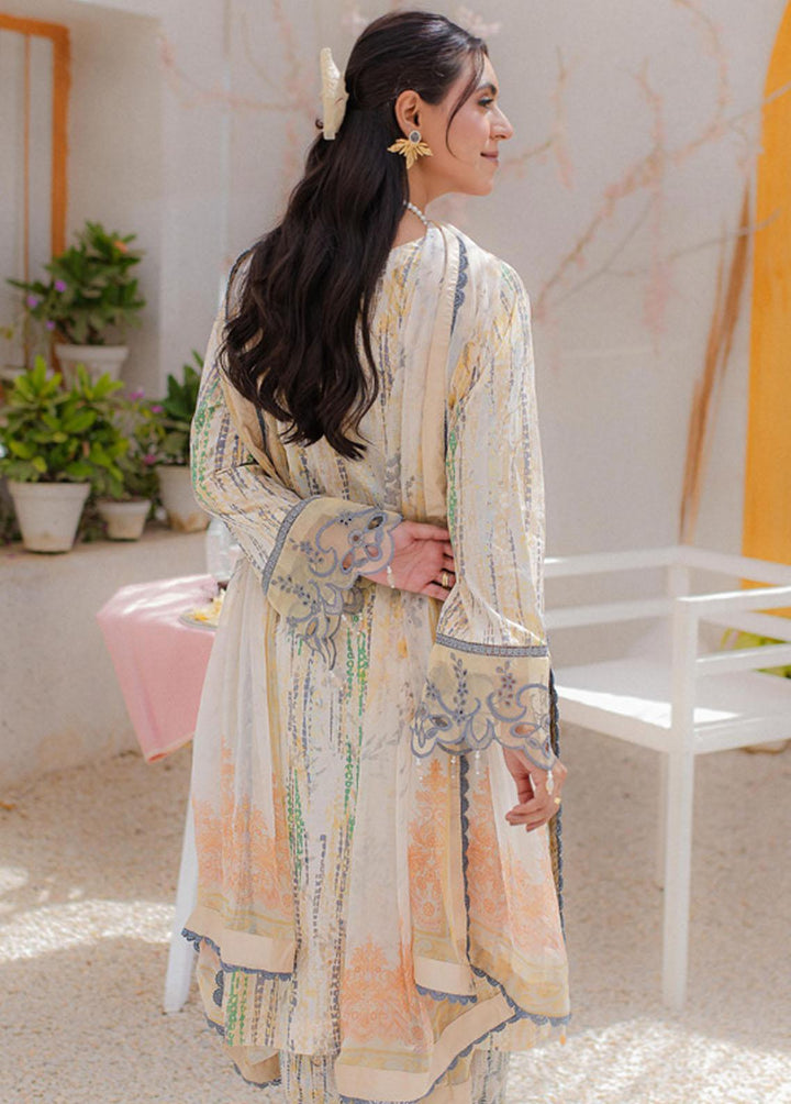 Sunshine Bloom By Al Zohaib Embroidered Cambric Suits Unstitched 3 Piece AZ23PK 04 - Winter Collection