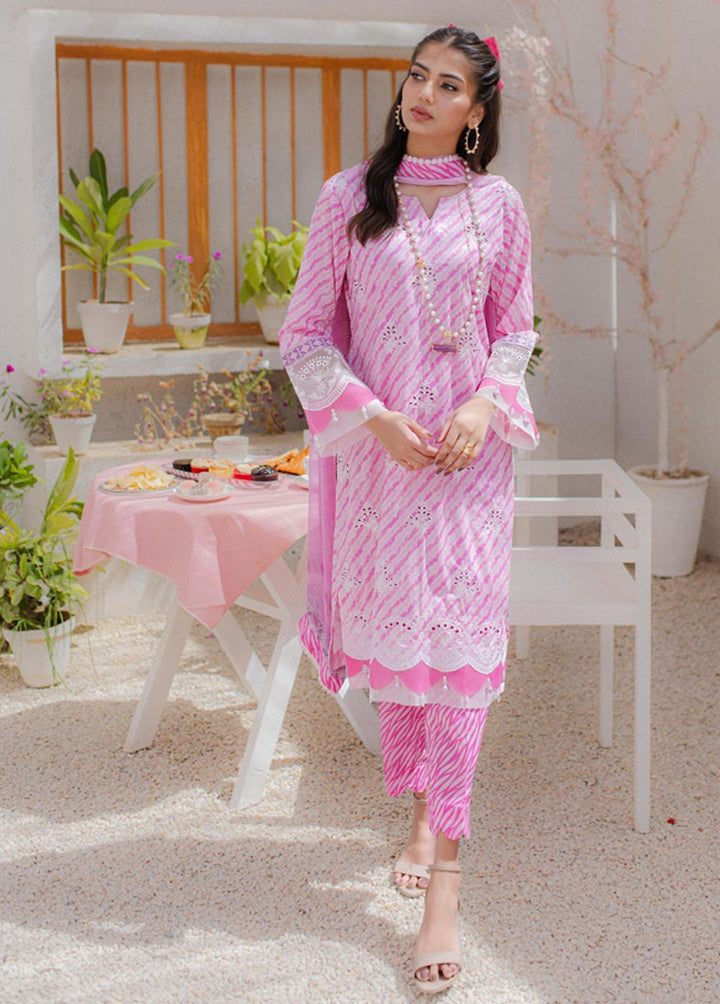 Sunshine Bloom By Al Zohaib Embroidered Cambric Suits Unstitched 3 Piece AZ23PK 05 - Winter Collection