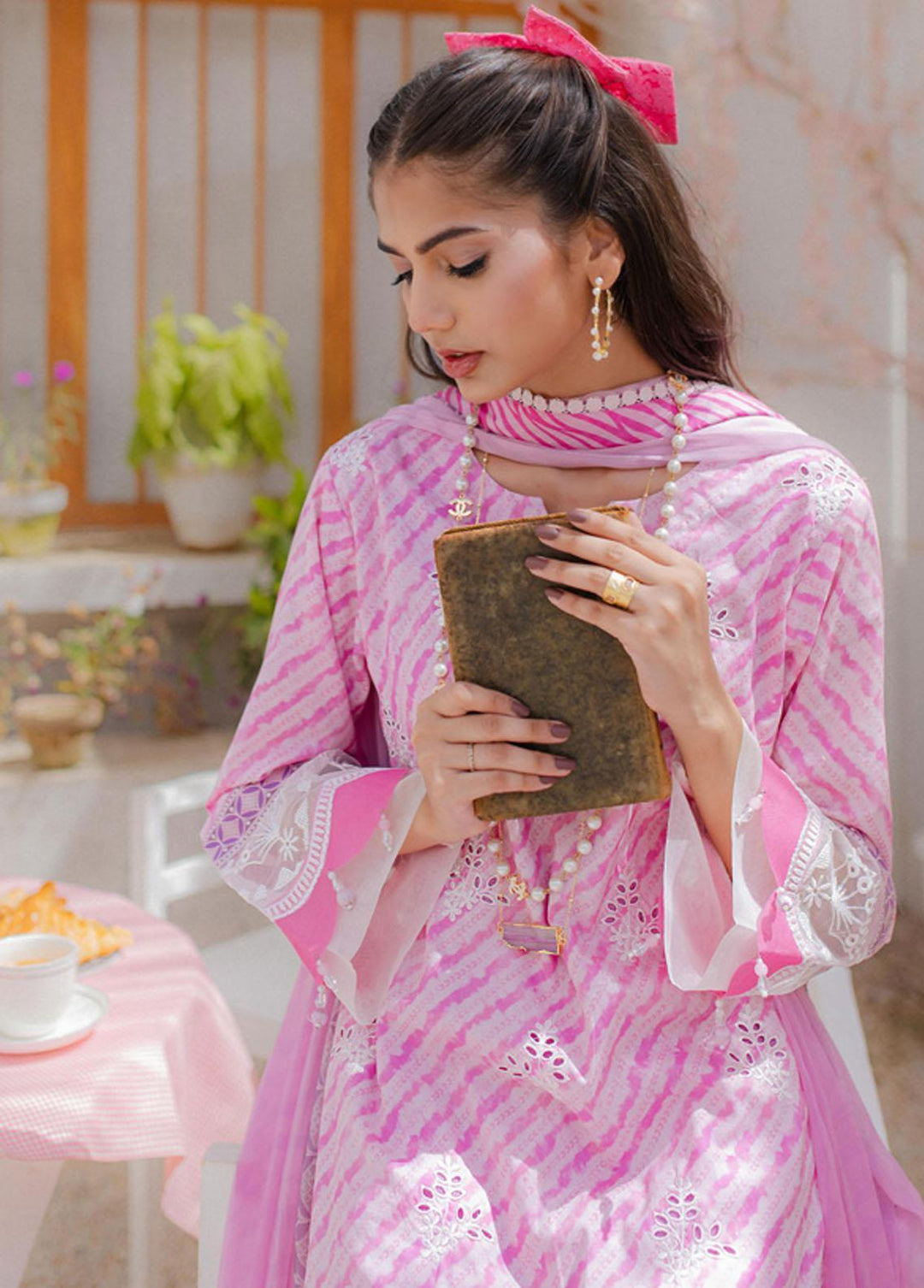 Sunshine Bloom By Al Zohaib Embroidered Cambric Suits Unstitched 3 Piece AZ23PK 05 - Winter Collection