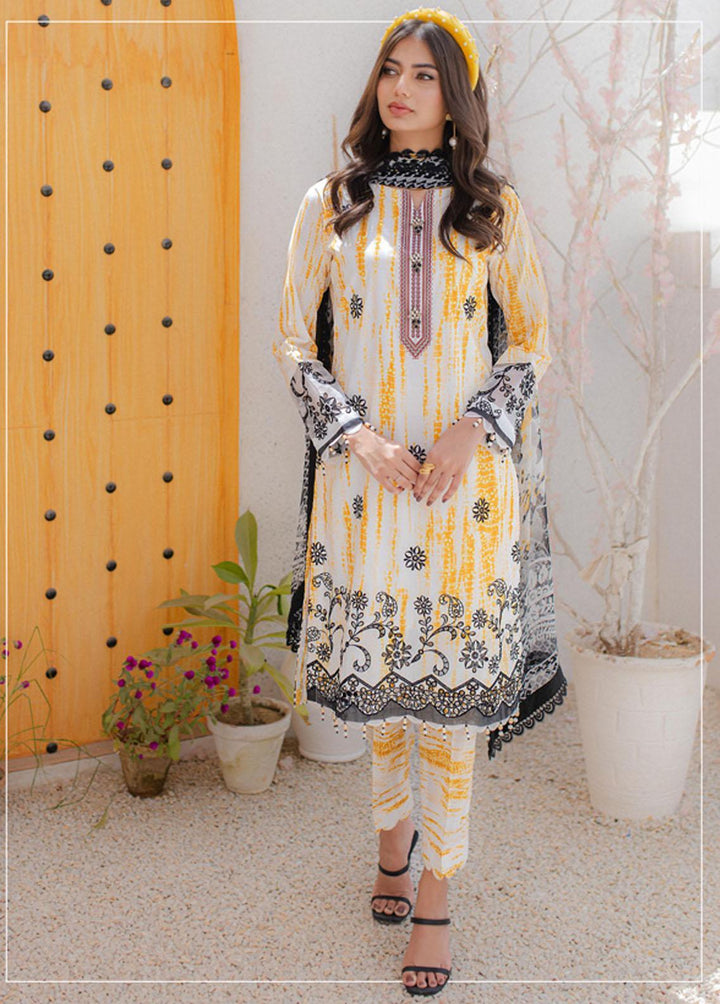 Sunshine Bloom By Al Zohaib Embroidered Cambric Suits Unstitched 3 Piece AZ23PK 06 - Winter Collection