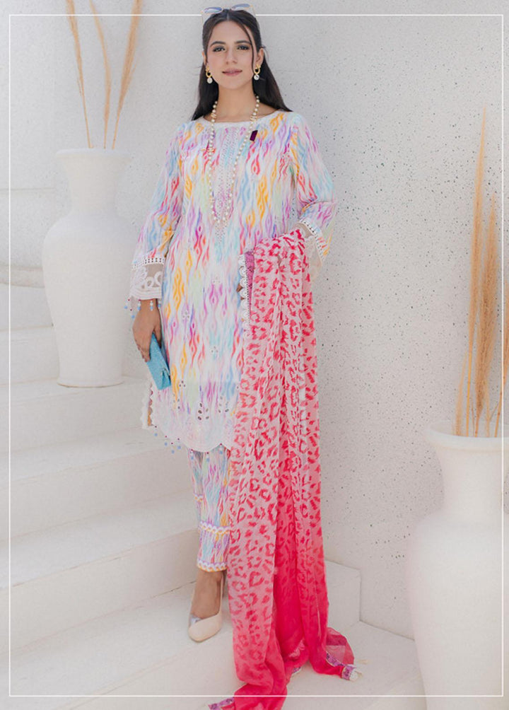 Sunshine Bloom By Al Zohaib Embroidered Cambric Suits Unstitched 3 Piece AZ23PK 07 - Winter Collection