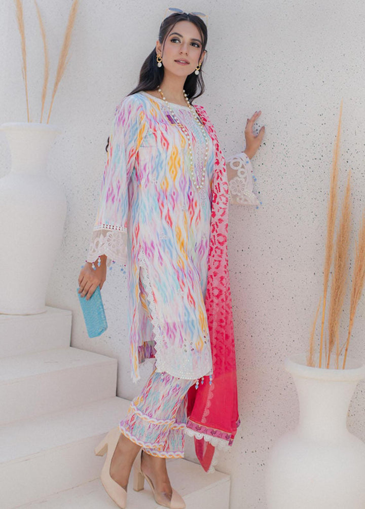 Sunshine Bloom By Al Zohaib Embroidered Cambric Suits Unstitched 3 Piece AZ23PK 07 - Winter Collection