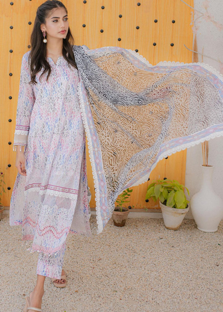 Sunshine Bloom By Al Zohaib Embroidered Cambric Suits Unstitched 3 Piece AZ23PK 09 - Winter Collection
