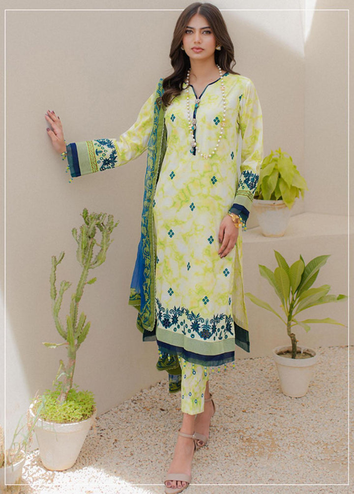 Sunshine Bloom By Al Zohaib Embroidered Cambric Suits Unstitched 3 Piece AZ23PK 10 - Winter Collection