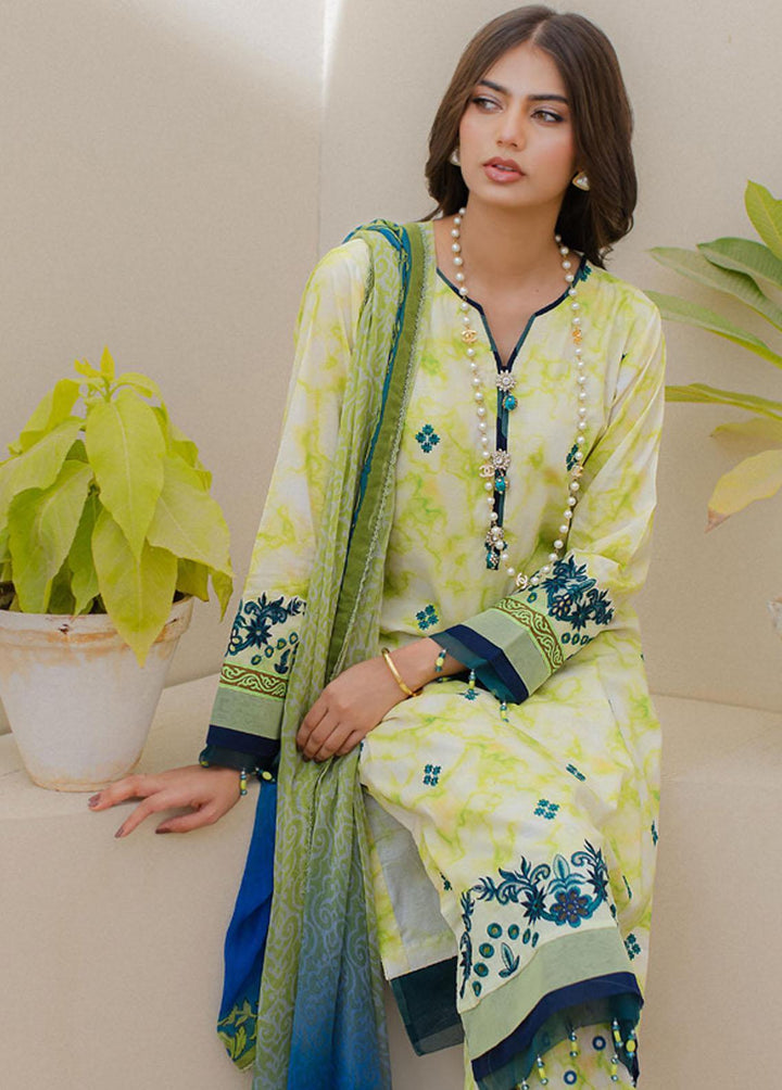 Sunshine Bloom By Al Zohaib Embroidered Cambric Suits Unstitched 3 Piece AZ23PK 10 - Winter Collection