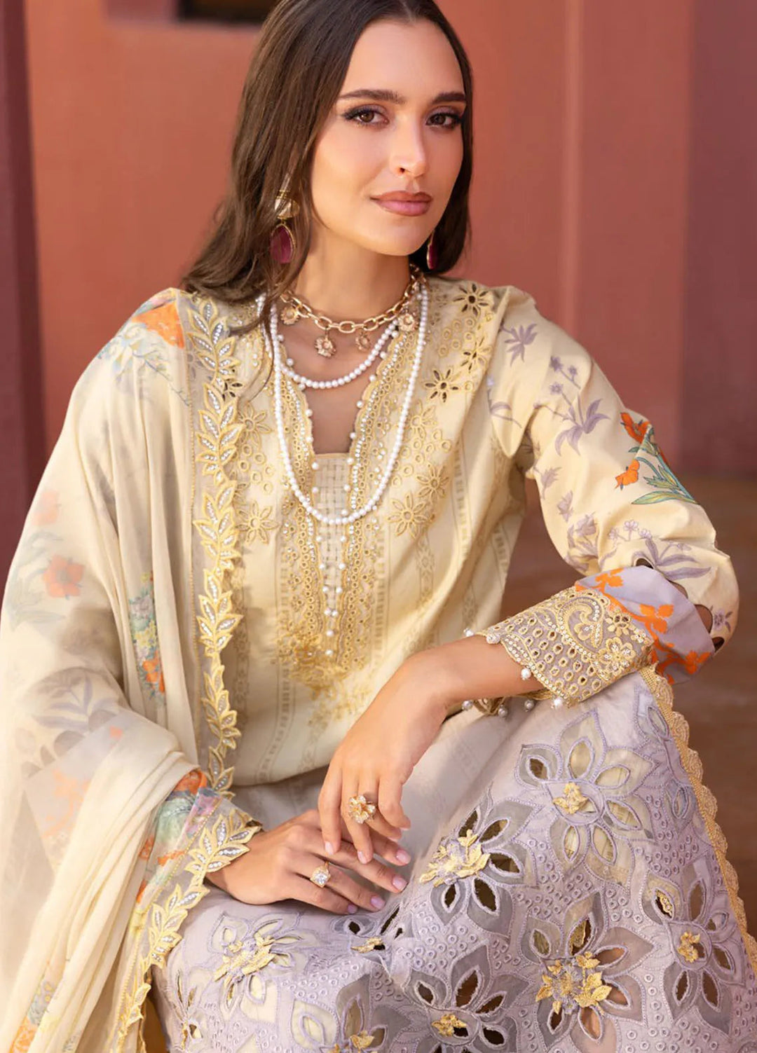 Sunshine by Charizma Embroidered Lawn Suit Unstitched 3 Piece CR25SE SN5-06 - Summer Collection