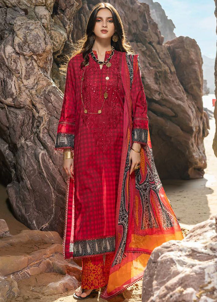 Sunshine By Charizma Embroidered Lawn Suit Unstitched 3 Piece CRZ24SL SN4-04 - Summer Collection