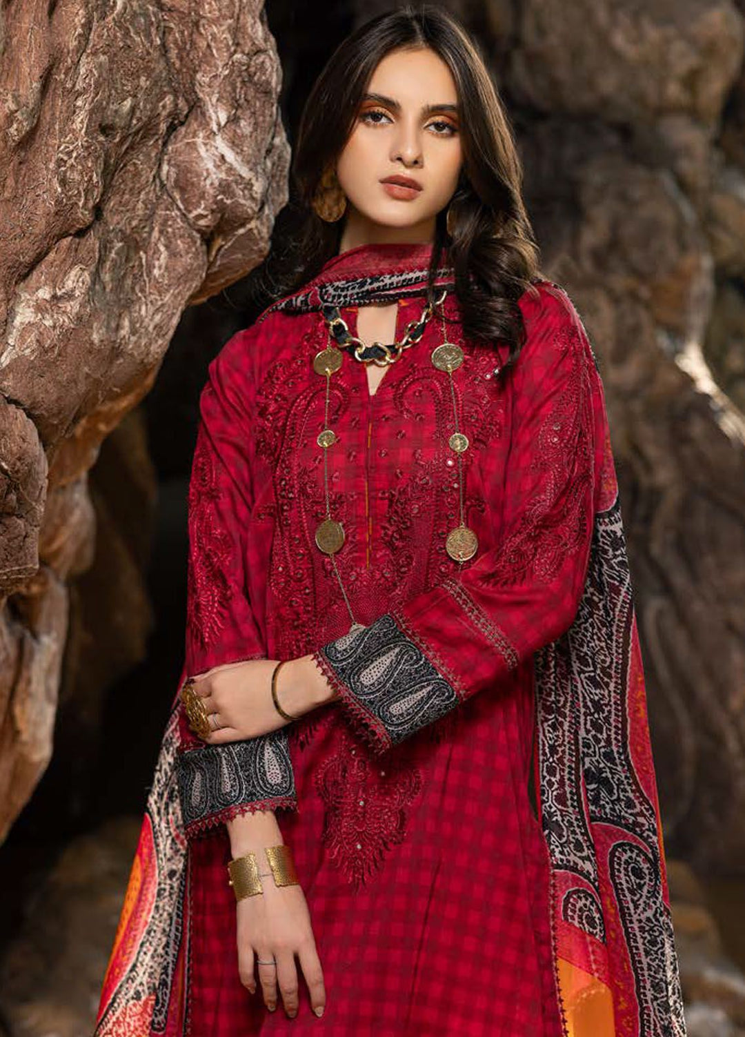 Sunshine By Charizma Embroidered Lawn Suit Unstitched 3 Piece CRZ24SL SN4-04 - Summer Collection