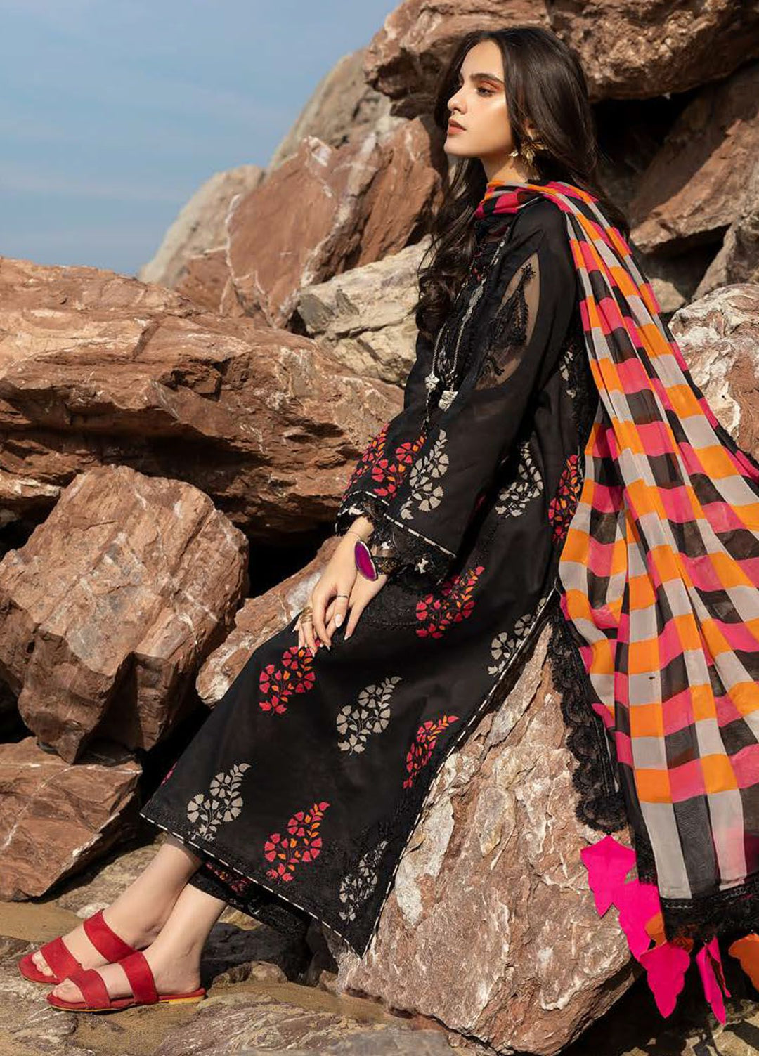 Sunshine By Charizma Embroidered Lawn Suit Unstitched 3 Piece CRZ24SL SN4-05 - Summer Collection