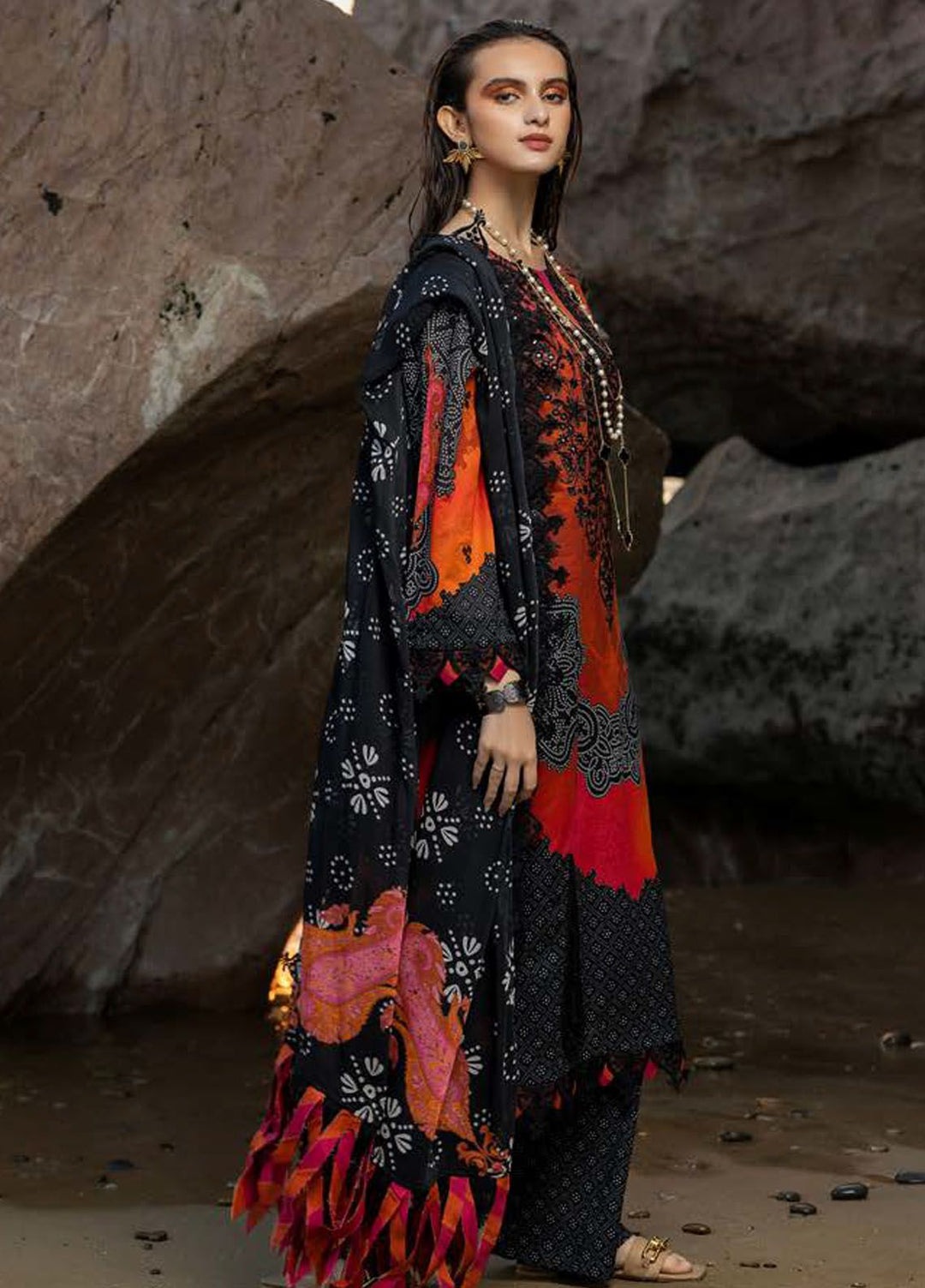 Sunshine By Charizma Embroidered Lawn Suit Unstitched 3 Piece CRZ24SL SN4-07 - Summer Collection
