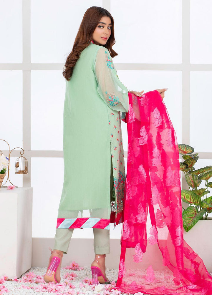 Mosaic Pret Luxury Organza 3 Piece Suit MS21S 03 GREEN