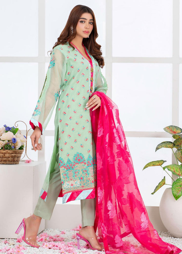 Mosaic Pret Luxury Organza 3 Piece Suit MS21S 03 GREEN