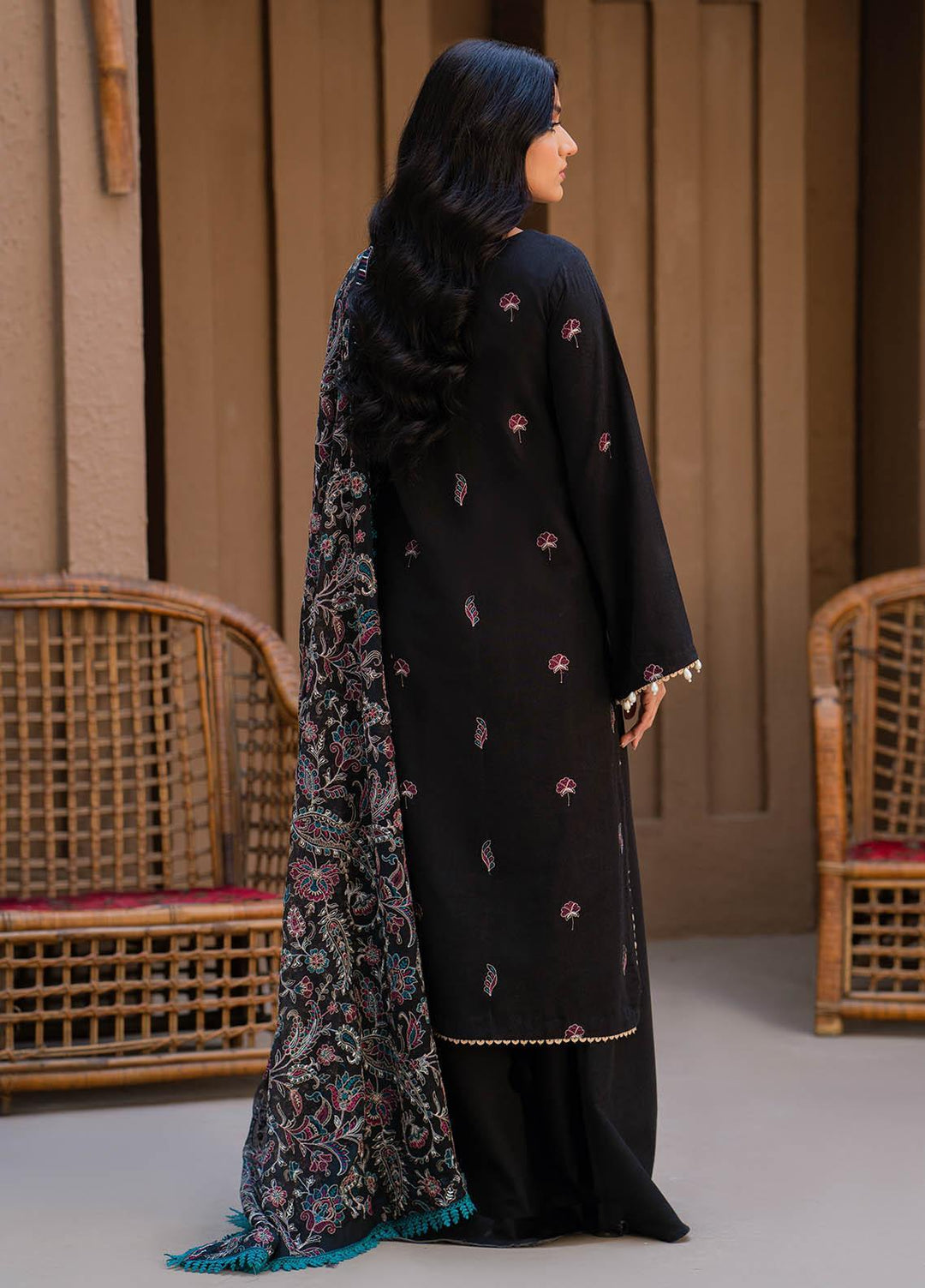 Surmai By Humdum Embroidered Lawn Suits Unstitched 3 Piece HD23S D-1 - Summer Collection