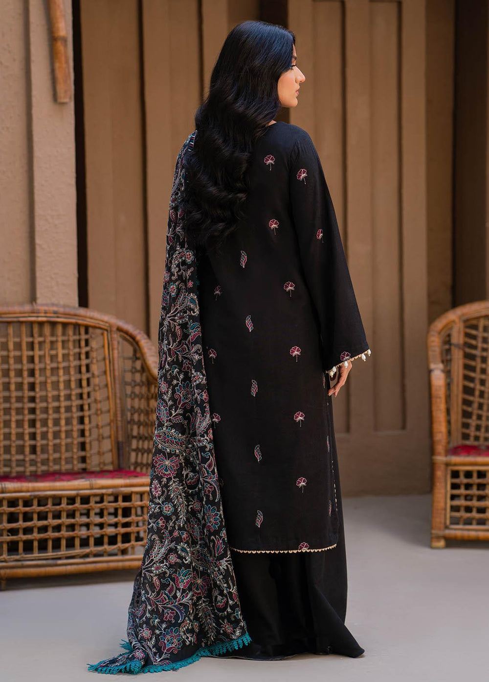 Surmai By Humdum Embroidered Lawn Suits Unstitched 3 Piece HD23S D-1 - Summer Collection