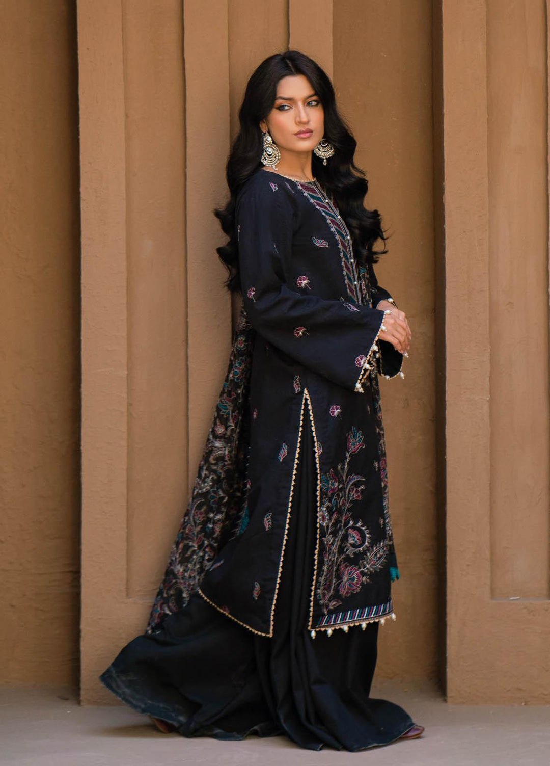 Surmai By Humdum Embroidered Lawn Suits Unstitched 3 Piece HD23S D-1 - Summer Collection