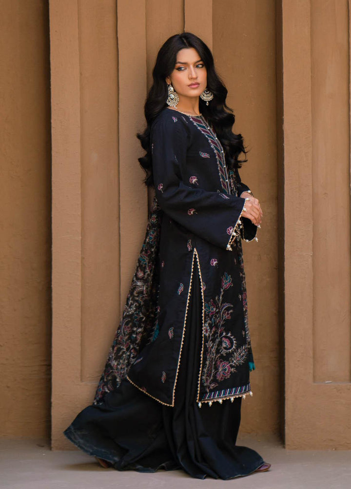 Surmai By Humdum Embroidered Lawn Suits Unstitched 3 Piece HD23S D-1 - Summer Collection