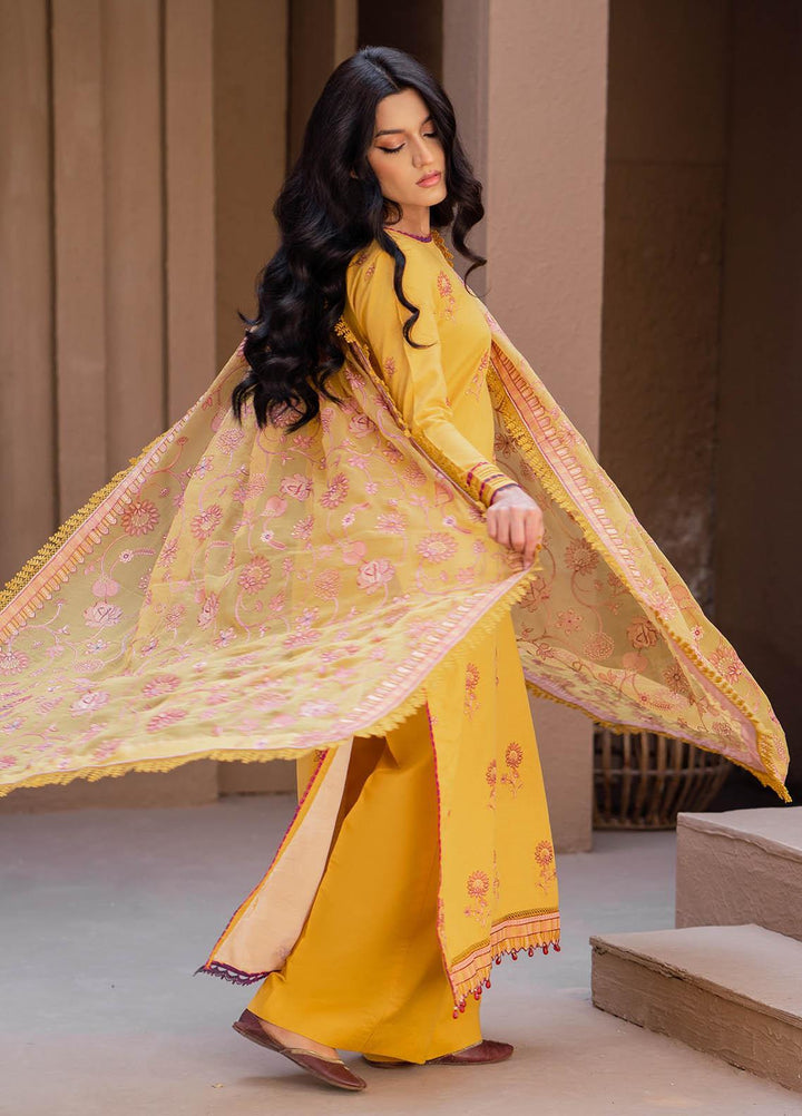 Surmai By Humdum Embroidered Lawn Suits Unstitched 3 Piece HD23S D-2 - Summer Collection