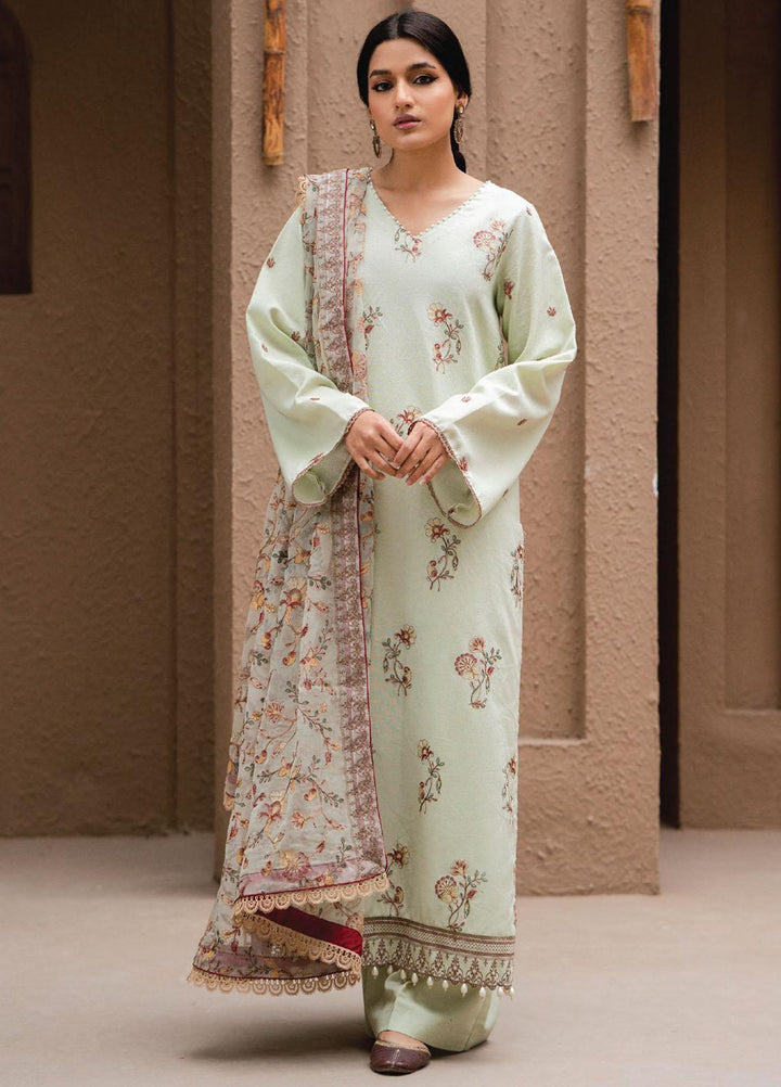 Surmai By Humdum Embroidered Lawn Suits Unstitched 3 Piece HD23S D-3 - Summer Collection