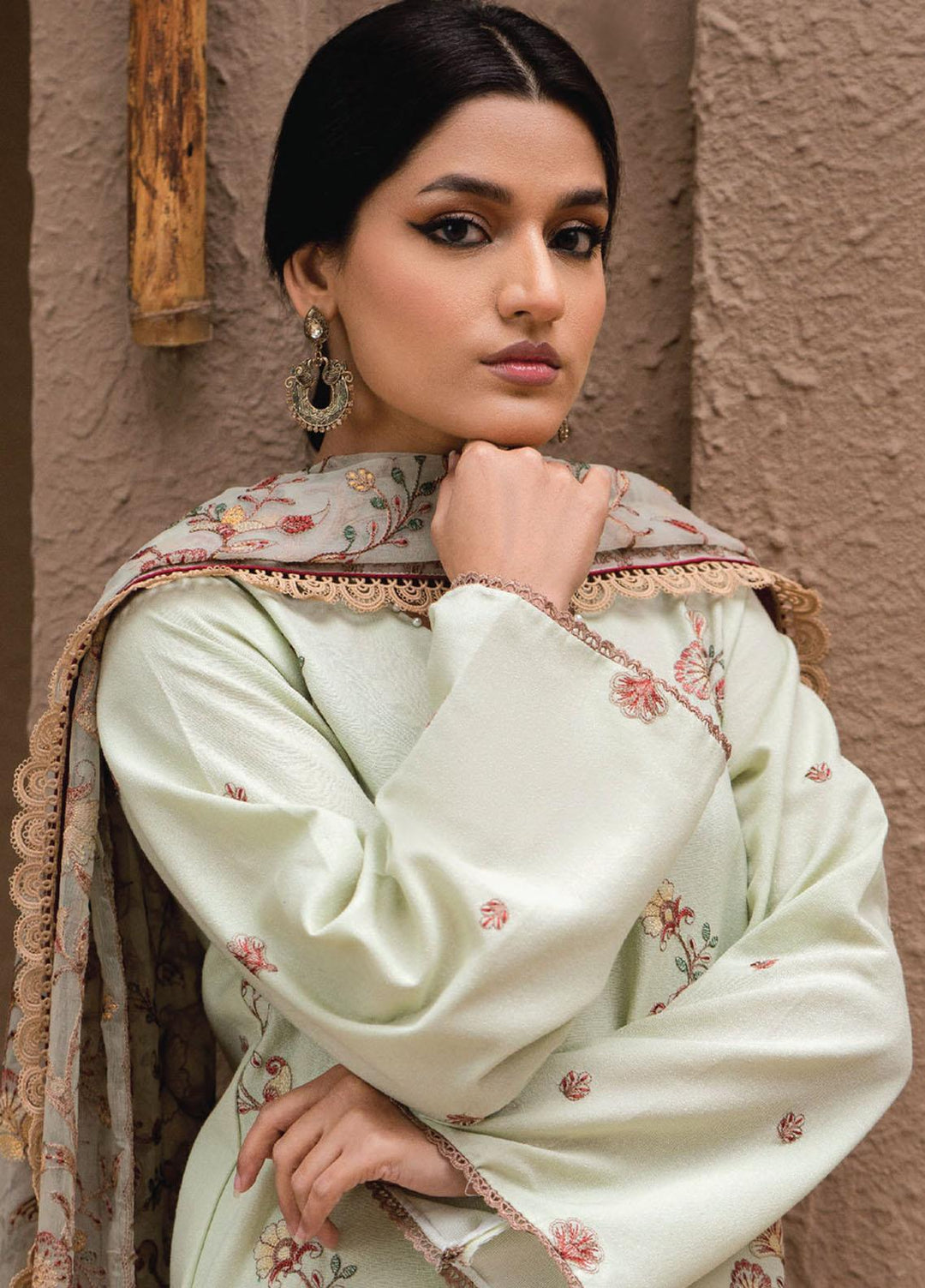 Surmai By Humdum Embroidered Lawn Suits Unstitched 3 Piece HD23S D-3 - Summer Collection