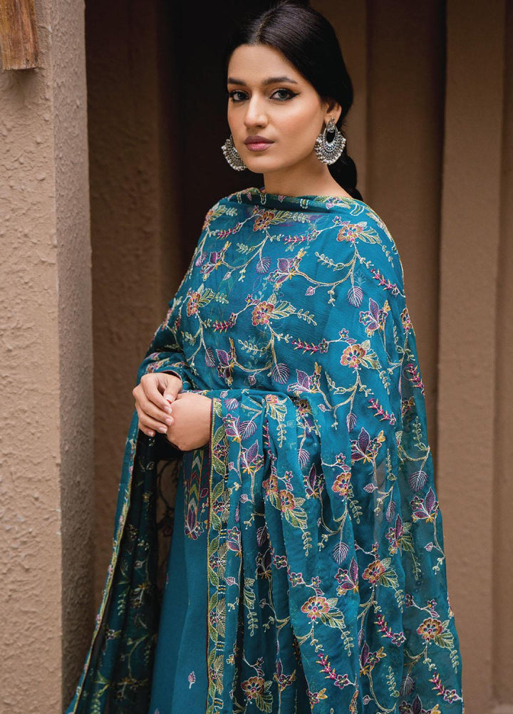 Surmai By Humdum Embroidered Lawn Suits Unstitched 3 Piece HD23S D-4 - Summer Collection