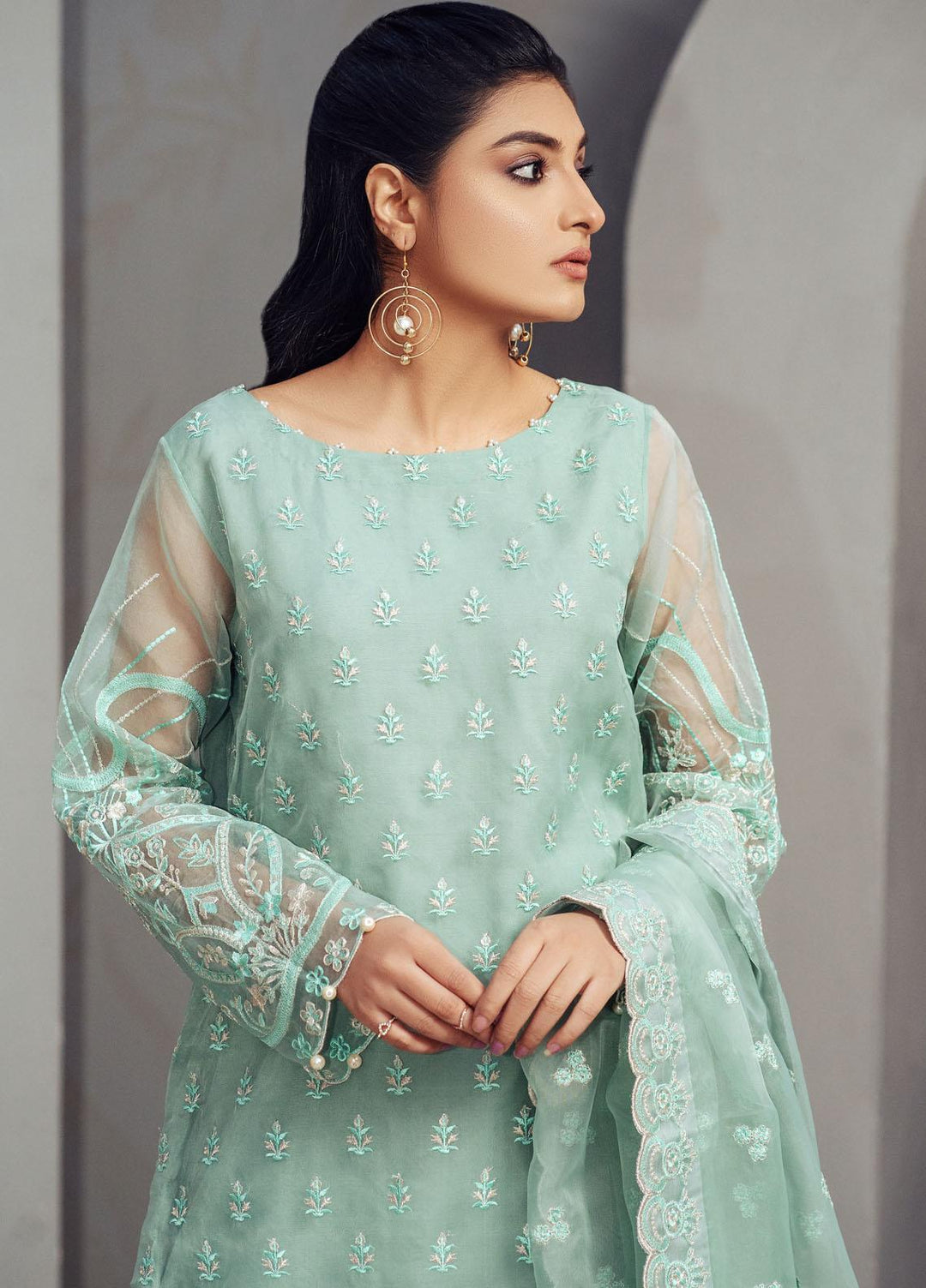 Surmai Luxury Pret   3 Piece Dress SUR22EF SLP 04 AQUA