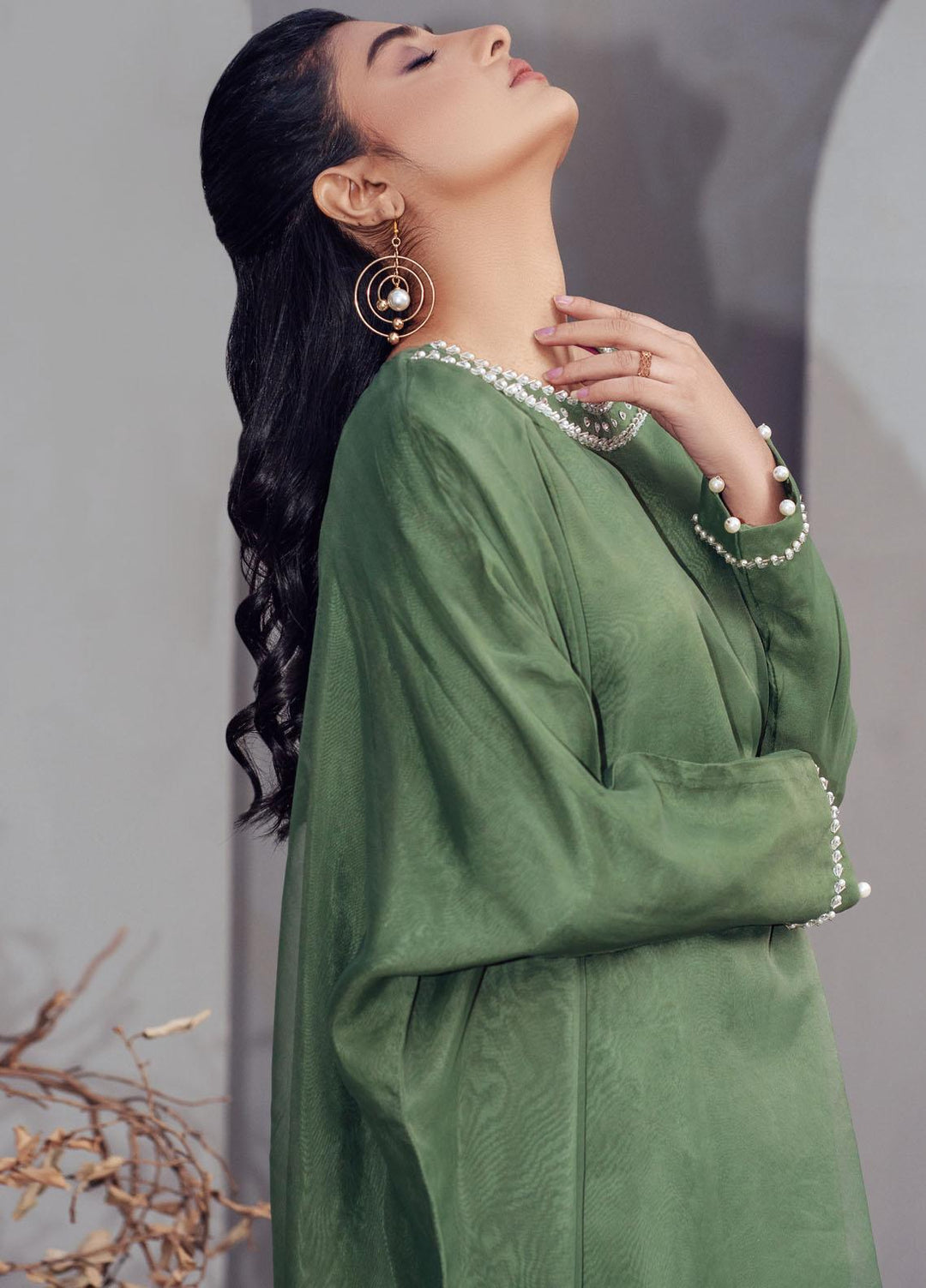 Surmai Luxury Pret  2 Organza Piece Dress SUR22EF SLP05 MEERAL