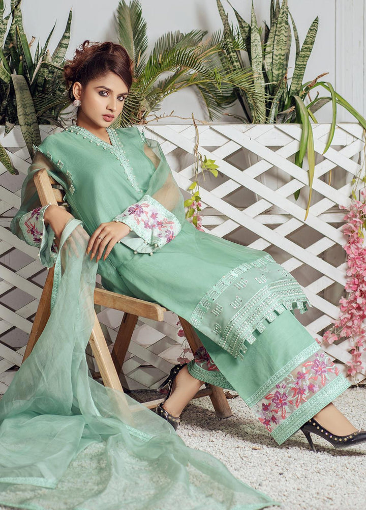 Surmai Luxury Pret  3 Organza Piece Dress SUR22EF SLP07 JENNET