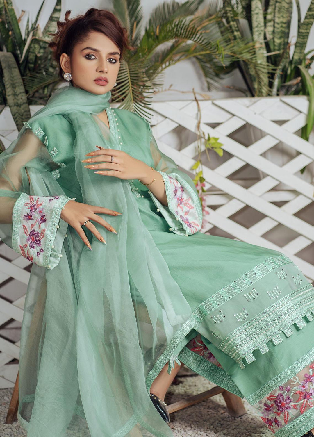 Surmai Luxury Pret  3 Organza Piece Dress SUR22EF SLP07 JENNET
