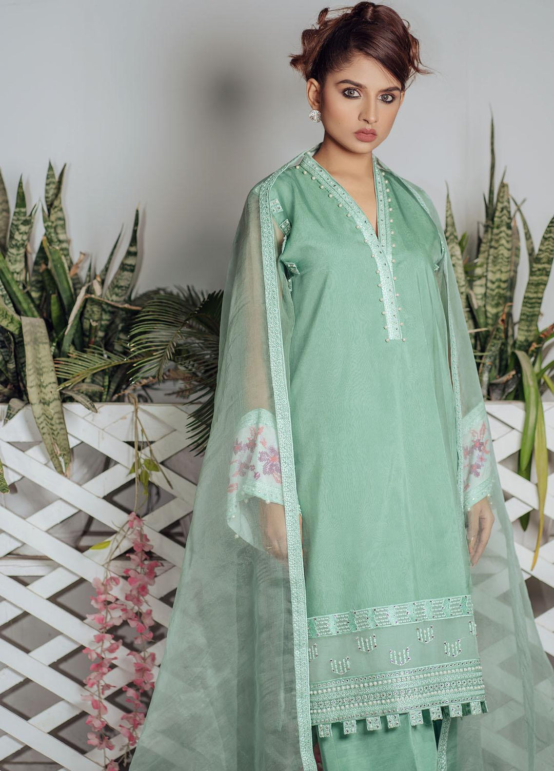 Surmai Luxury Pret  3 Organza Piece Dress SUR22EF SLP07 JENNET