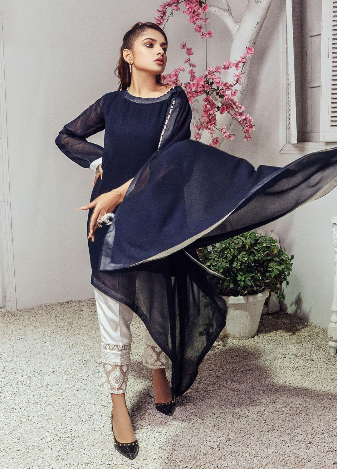 Surmai Luxury Pret   3 Piece Dress SUR22EF SLP11 BLUE WAVE