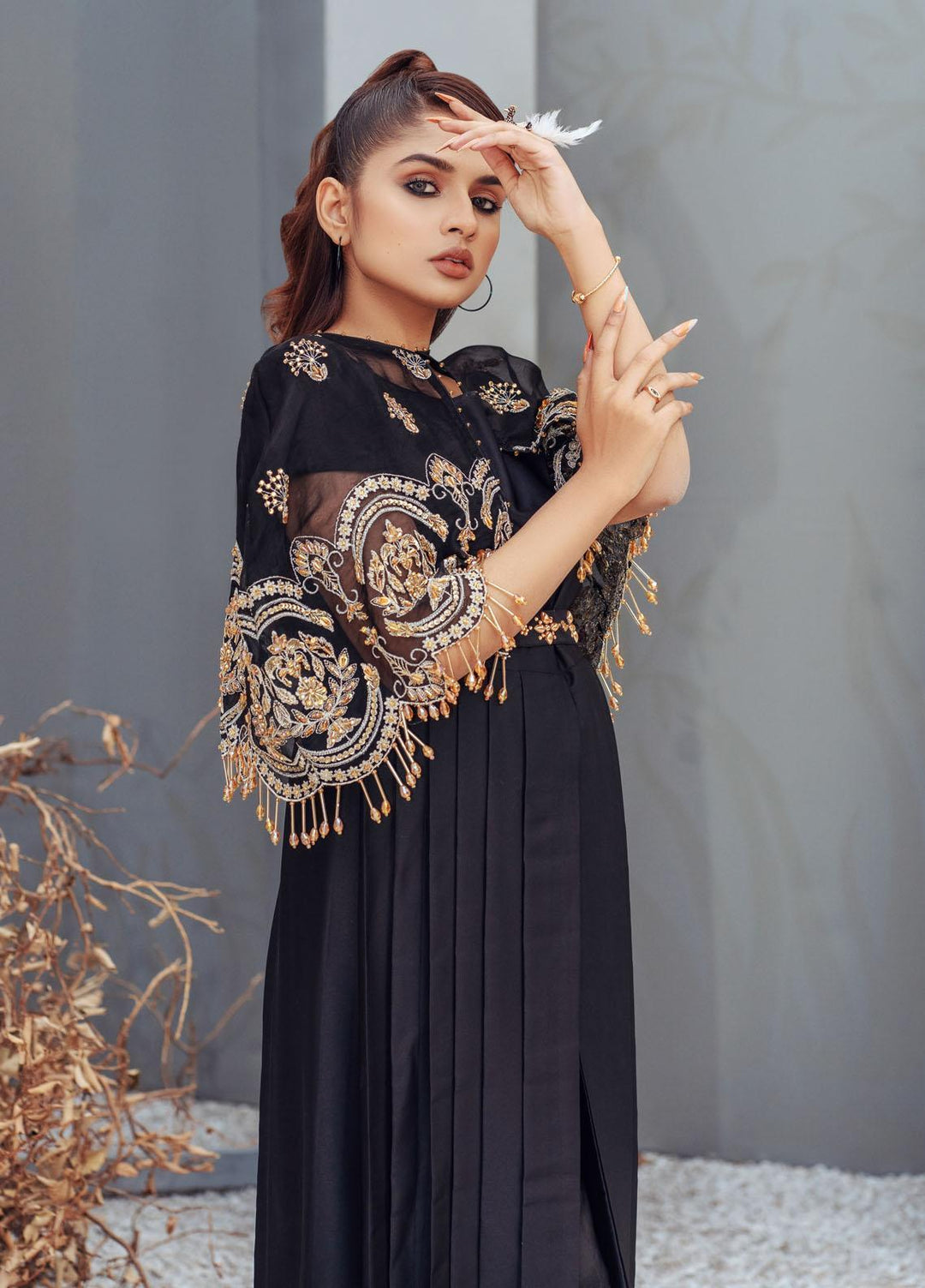 Surmai Luxury Pret   3 Piece Dress SUR22EF SWC 04 B MUSHK BLACK