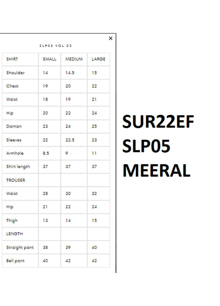 Surmai Luxury Pret  2 Organza Piece Dress SUR22EF SLP05 MEERAL